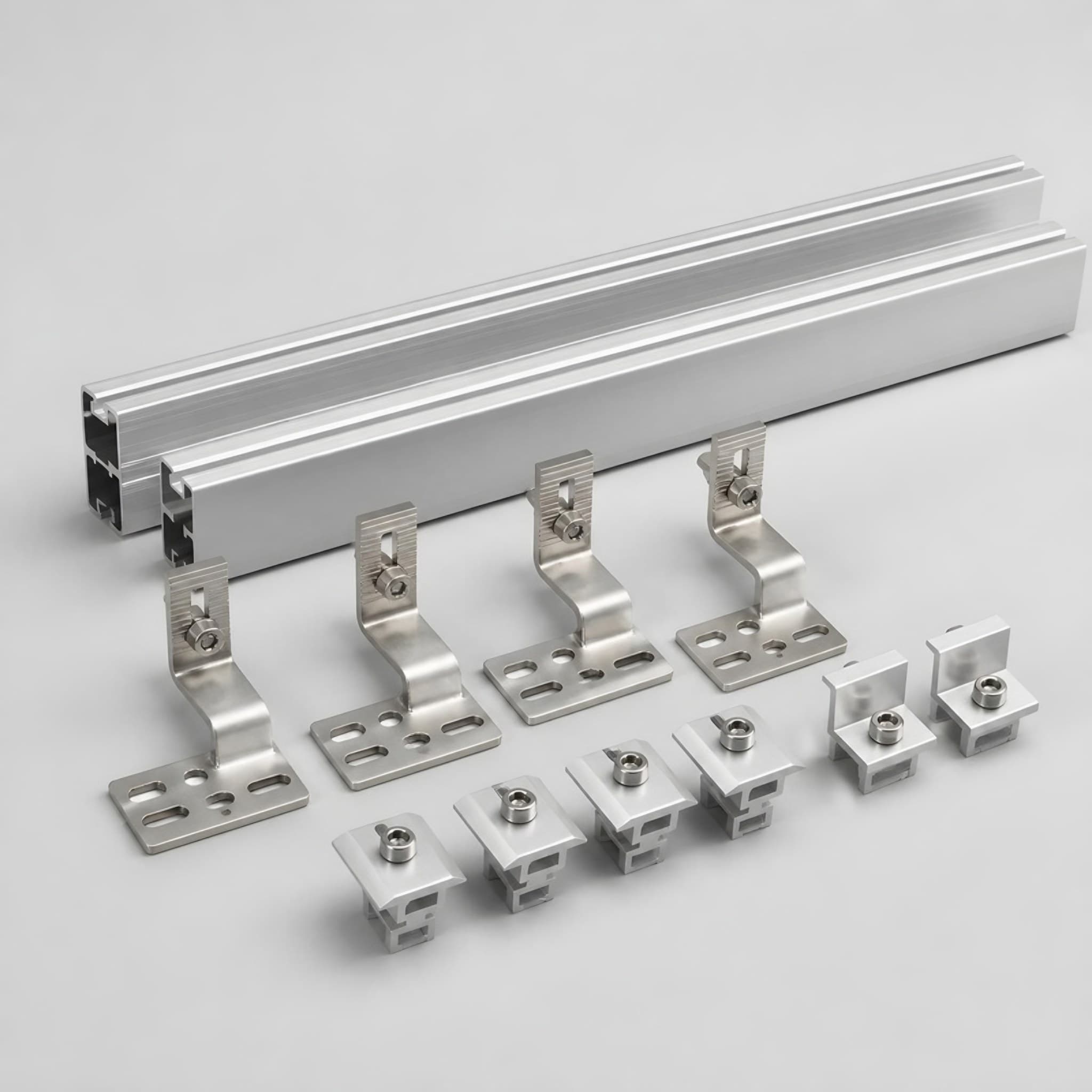 Solar roof mounting kit, 4 panels